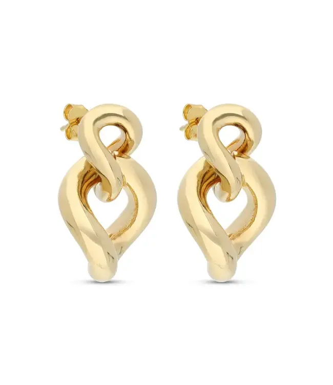 Bronzoro Chunky Double Chain Link Stud