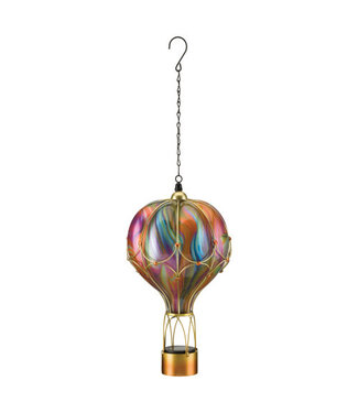 Regal Swirl Balloon Solar Lantern Large Orange