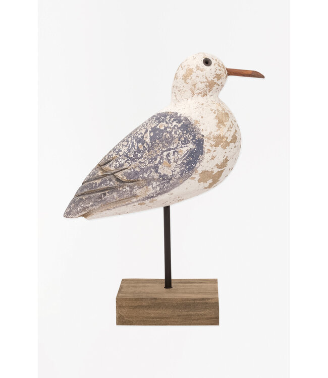 Batela USA Inc Seagull on Stand Wood WhiteGray 5.9x7.5