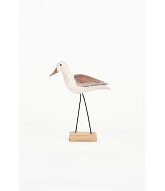 Batela USA Inc Sandpiper w Base WhiteBrn Wood Sm 6x7.5