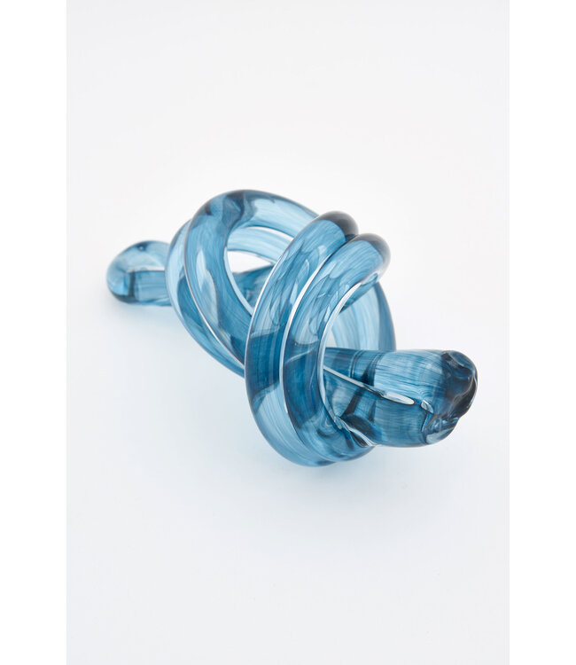 Batela USA Inc Sailor'S Knot Handblown Glass Blue 7.9x3.9x3.7