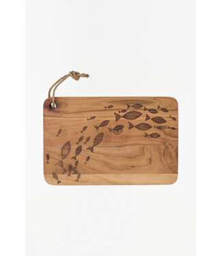 Batela USA Inc School of Fish Cutting Board Acacia Wood 15.75x1x10.5