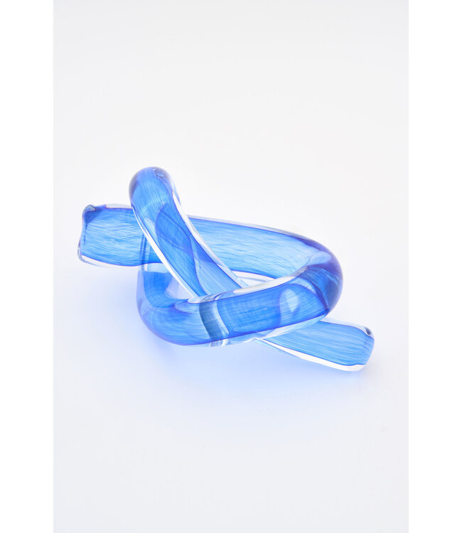 Batela USA Inc Sailor'S Knot Handblown Glass Blue 6.3x3.7x2.75