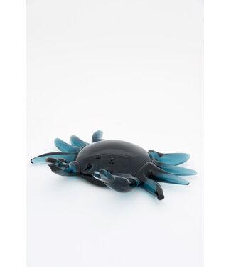 Batela USA Inc Crab Handblown Glass Small Blue L 7.3x7.3x1.4
