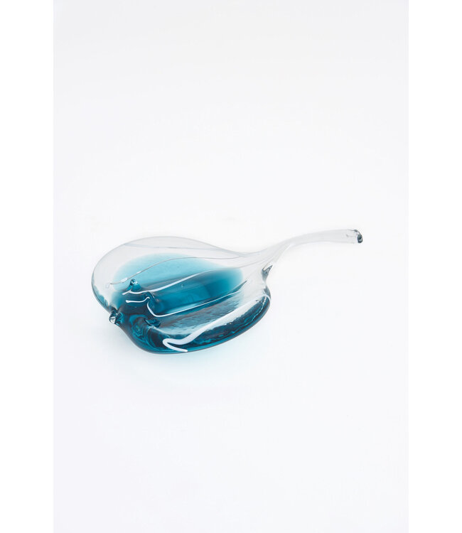 Batela USA Inc Stingray Handblown Glass Blue 5.3x1.5