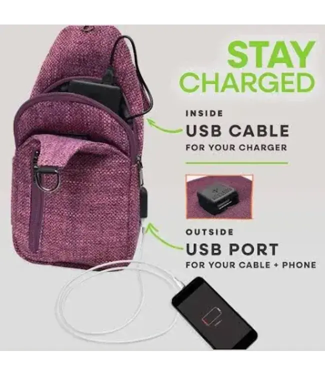 Calla Products LLC Sonoma Antitheft Daypack Small Plum Tweed