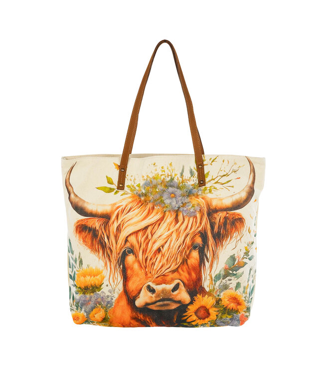 Cottn Curls Highlander Flora Tote