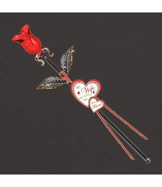 Glass Baron Red Rose Wife Best Friend