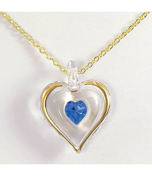 Glass Baron Birthstone Heart Sept