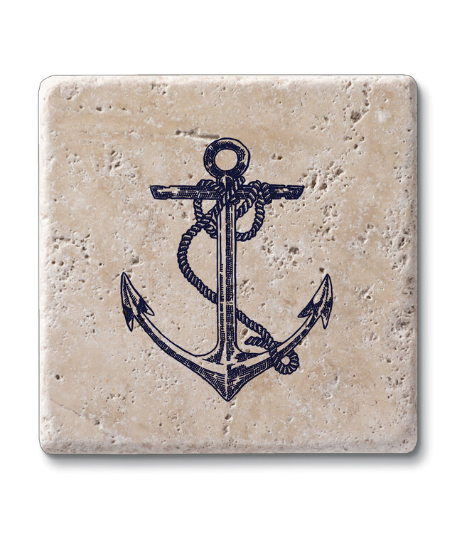 Highland Home Anchor 4 Pk Travertine Coaster Square