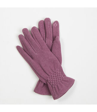 Howards Fishtail Faux Suede Gloves Mauve One Size