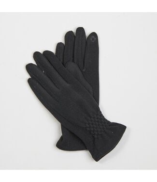 Howards Fishtail Faux Suede Gloves Jet One Size