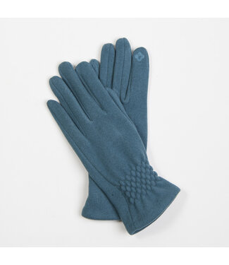 Howards Fishtail Faux Suede Gloves Provence Blue One Size
