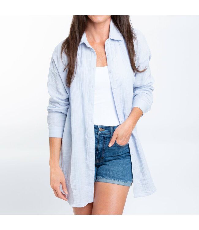 Howards Aaliyah Gauze Button Up Top