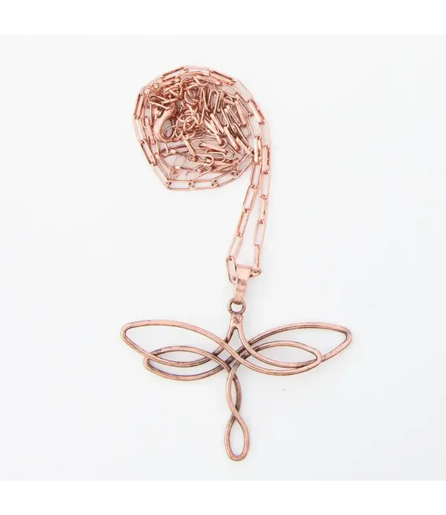 Howards Iselin Wire Wrapped Dragonfly Copper Necklace