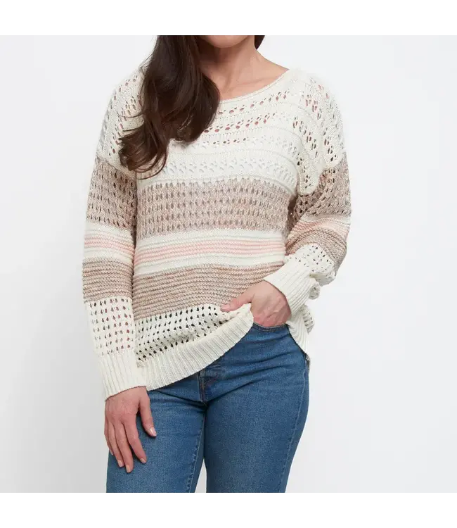 Howards Opal Color Block Crochet Sweater
