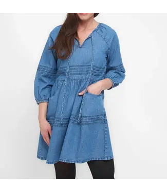 Howards Long Sleeve Babydoll Cotton Dress