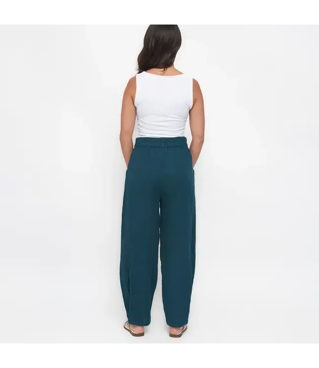 Howards Cotton Gauze Pants With Pleat Hem