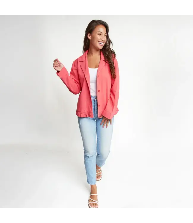 Howards Lightweight Jacket With Frill Hem