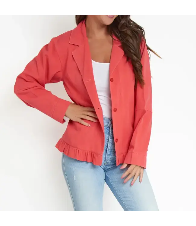Howards Lightweight Jacket With Frill Hem