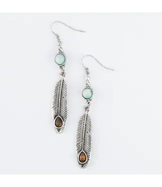 Howards Wild Spirit Feather Pendant Earrings