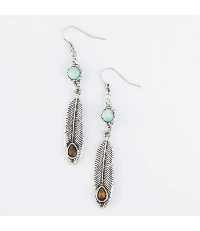 Howards Wild Spirit Feather Pendant Earrings