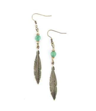 Howards Wild Spirit Feather Beaded Earrings
