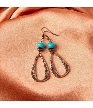 Howards Wild Spirit Turquoise Teardrop Earrings