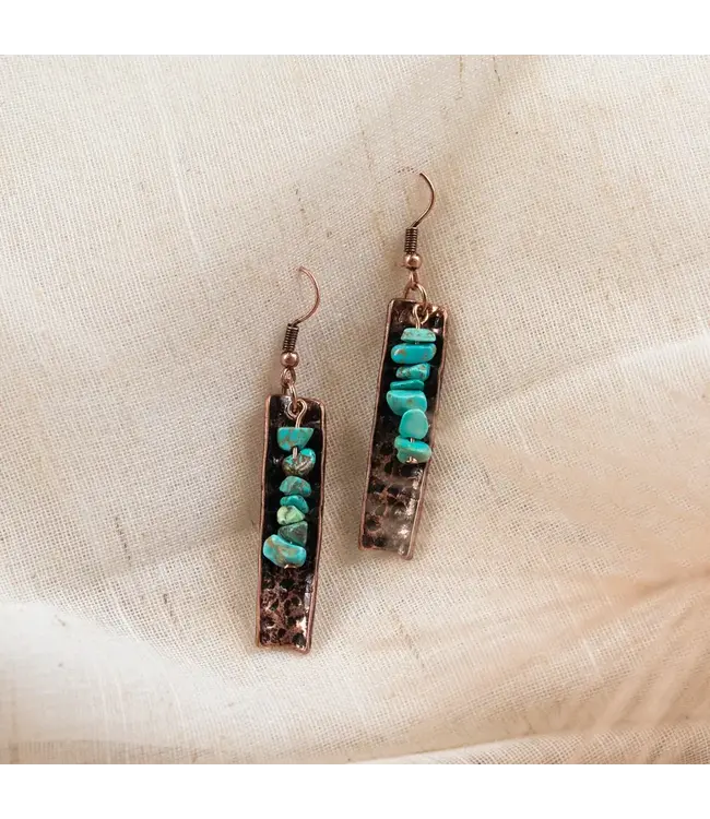 Howards Wild Spirit Turquoise Bar Earrings