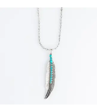 Howards Torry Feather Pendant Necklace