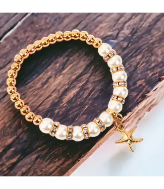 Howards Elsie & Zoey Selah Pearl Starfish Bracelet