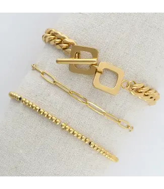 Howards Narelle Waterproof Curb Chain Bracelet Set