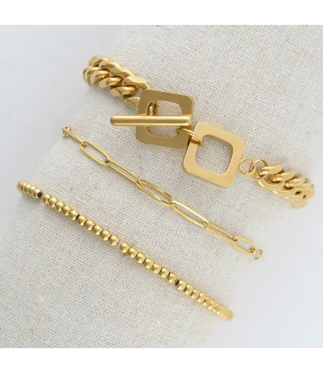 Howards Narelle Waterproof Curb Chain Bracelet Set