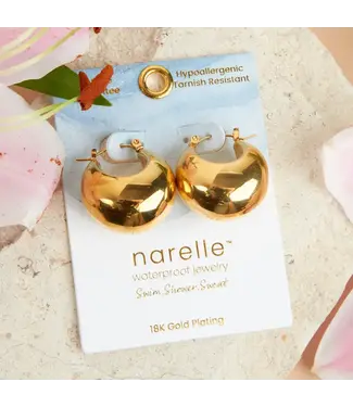 Howards Narelle Waterproof Bowl Hoop Earrings