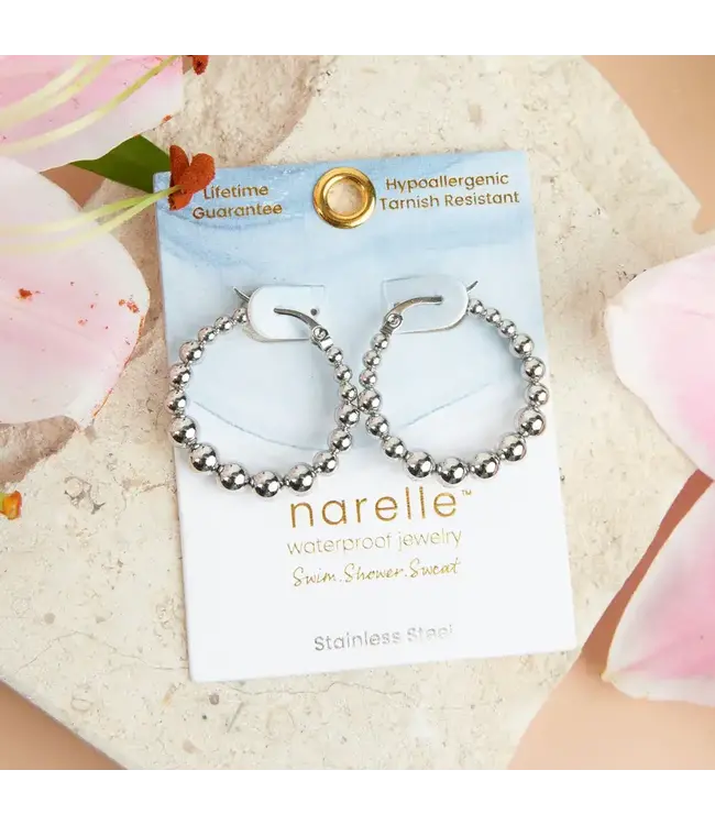 Howards Narelle Waterproof Bubble Hoop Earrings
