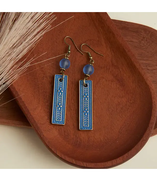 Howards Wild Spirit Textured Bar Earrings