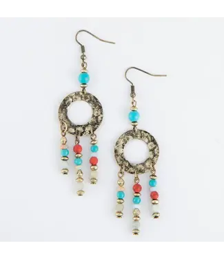 Howards Wild Spirit Hammered Chandelier Earrings