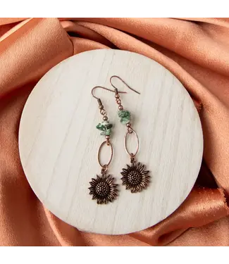 Howards Wild Spirit Sunflower Linked Earrings