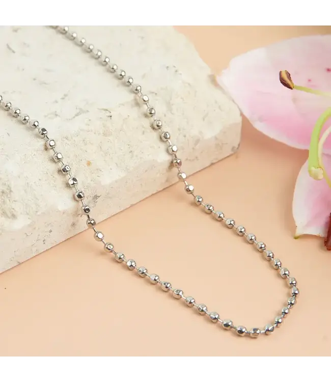 Howards Narelle Waterproof Ball Chain Necklace Silver 16"
