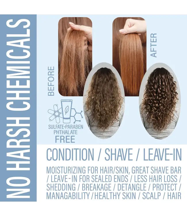 Luxiny 3 in 1 Conditioner Leave-in-Conditioner and Shave Bar Bay Rum