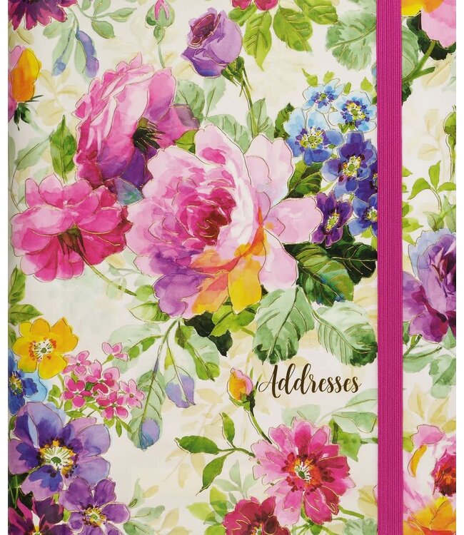 Peter Pauper Press Large Address Book Peony Garden