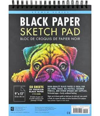 Peter Pauper Press Black Paper Sketch Pad