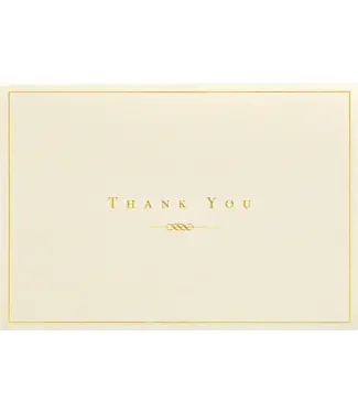 Peter Pauper Press Thank You Note Gold And Cream