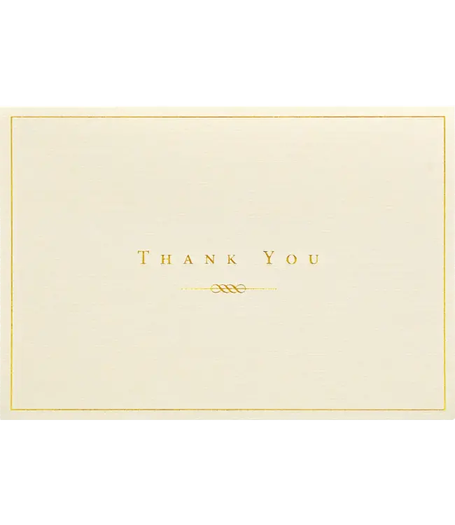 Peter Pauper Press Thank You Note Gold And Cream