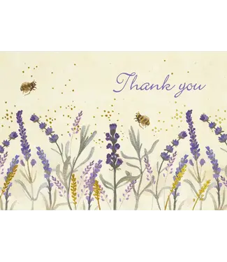 Peter Pauper Press Thank YOu Note Lavender And Honey