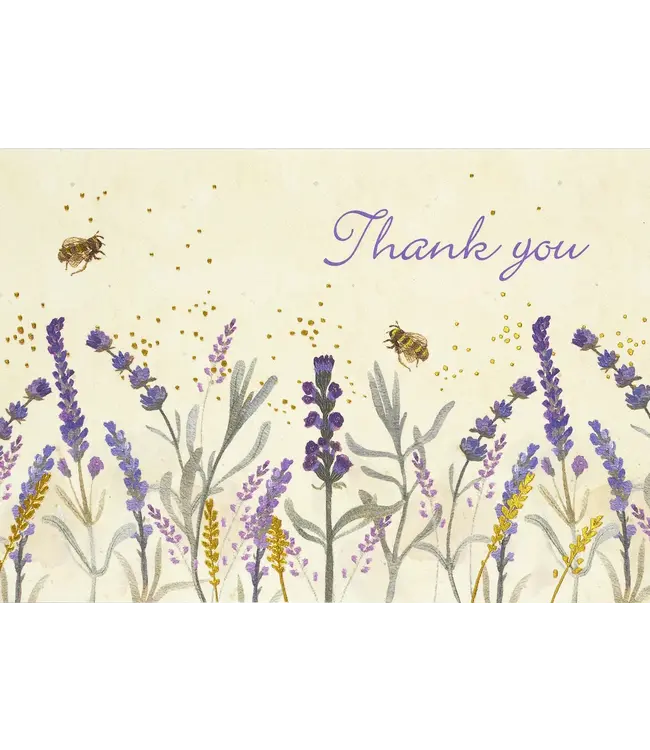 Peter Pauper Press Thank YOu Note Lavender And Honey