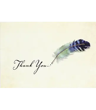 Peter Pauper Press Thank You Note Watercolor Quill