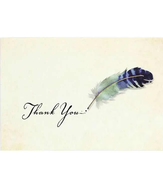 Peter Pauper Press Thank You Note Watercolor Quill