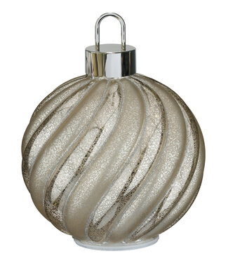 Regal LED Ornament Decor Swirl Silver