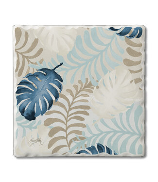 Highland Home Blue Havana Palm Sandy Coastal Blues Collection Single Tile